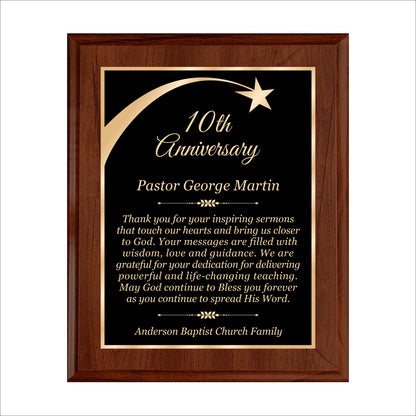 Cherry Finished Plaque 10.5" X 13" / Cherry / Shooting Star