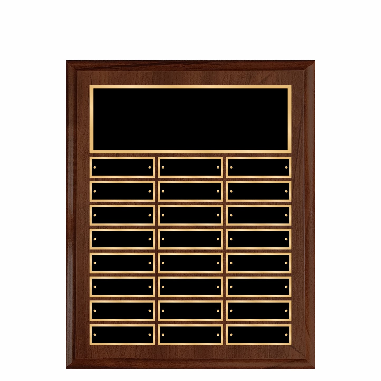 Cherry Finished Perpetual Plaque 10.5" X 13" - 24 Plates / Cherry