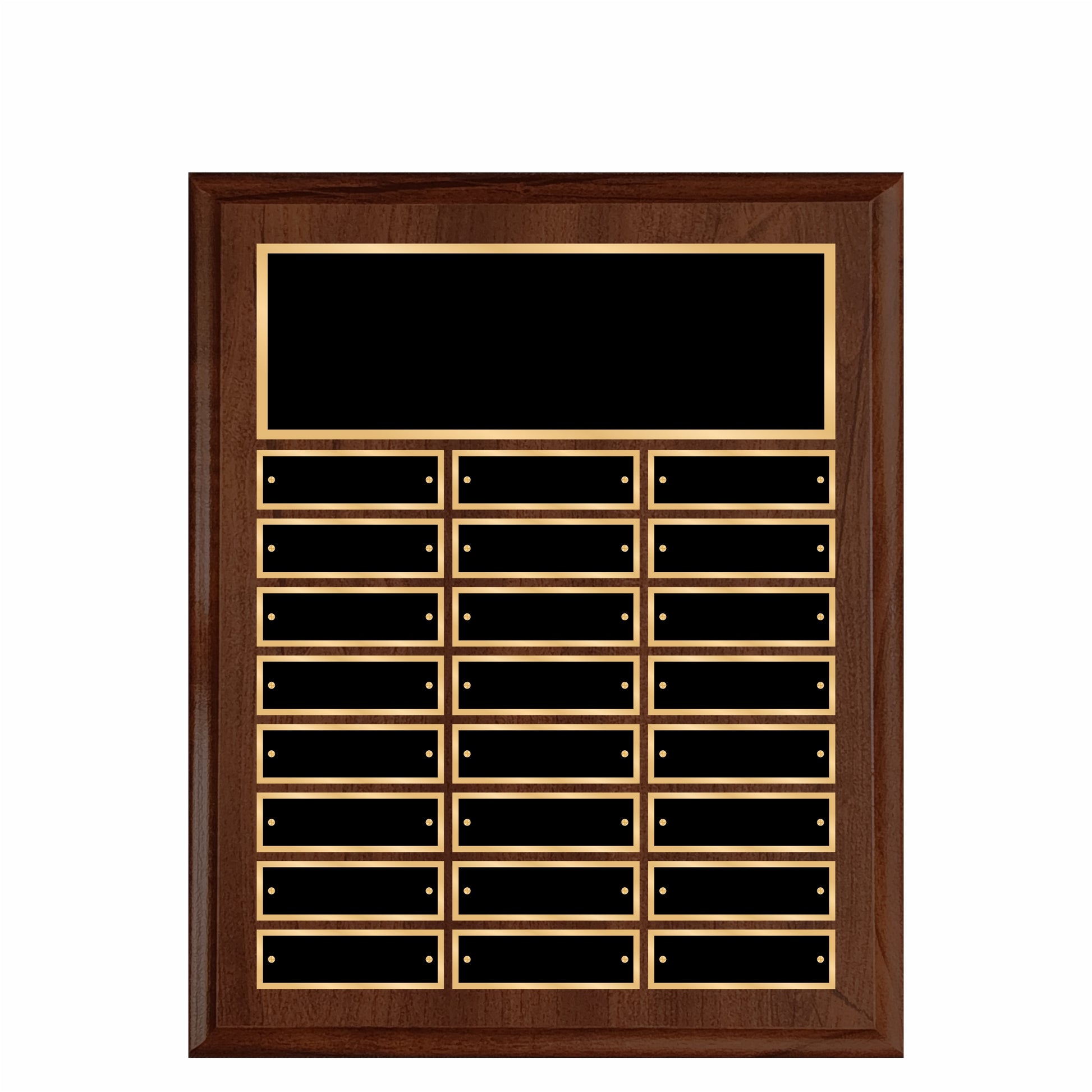 Cherry Finished Perpetual Plaque 10.5" X 13" - 24 Plates / Cherry