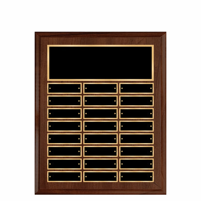 Cherry Finished Perpetual Plaque 10.5" X 13" - 24 Plates / Cherry