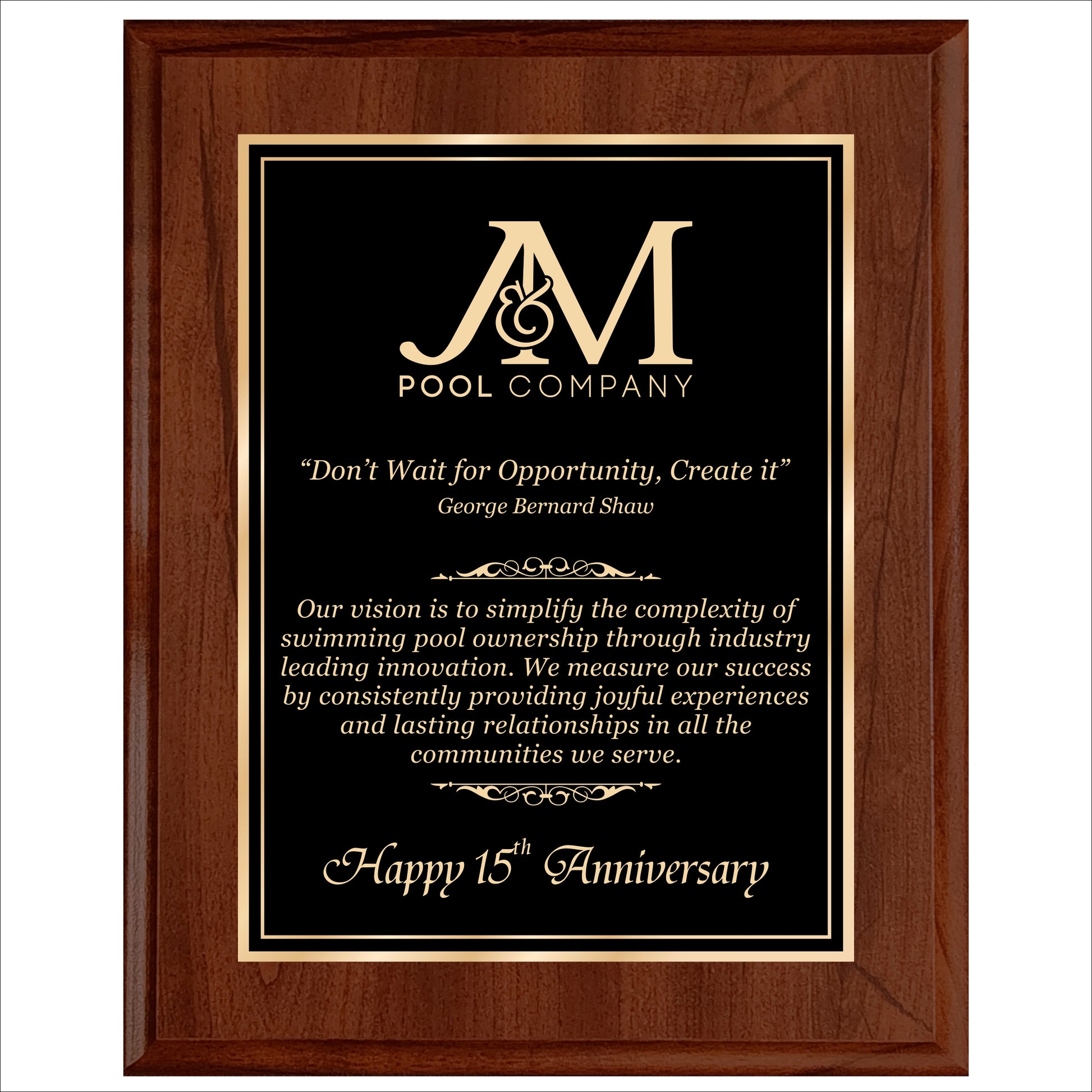 Cherry Finished Plaque 12" X 15" / Cherry / Double Border