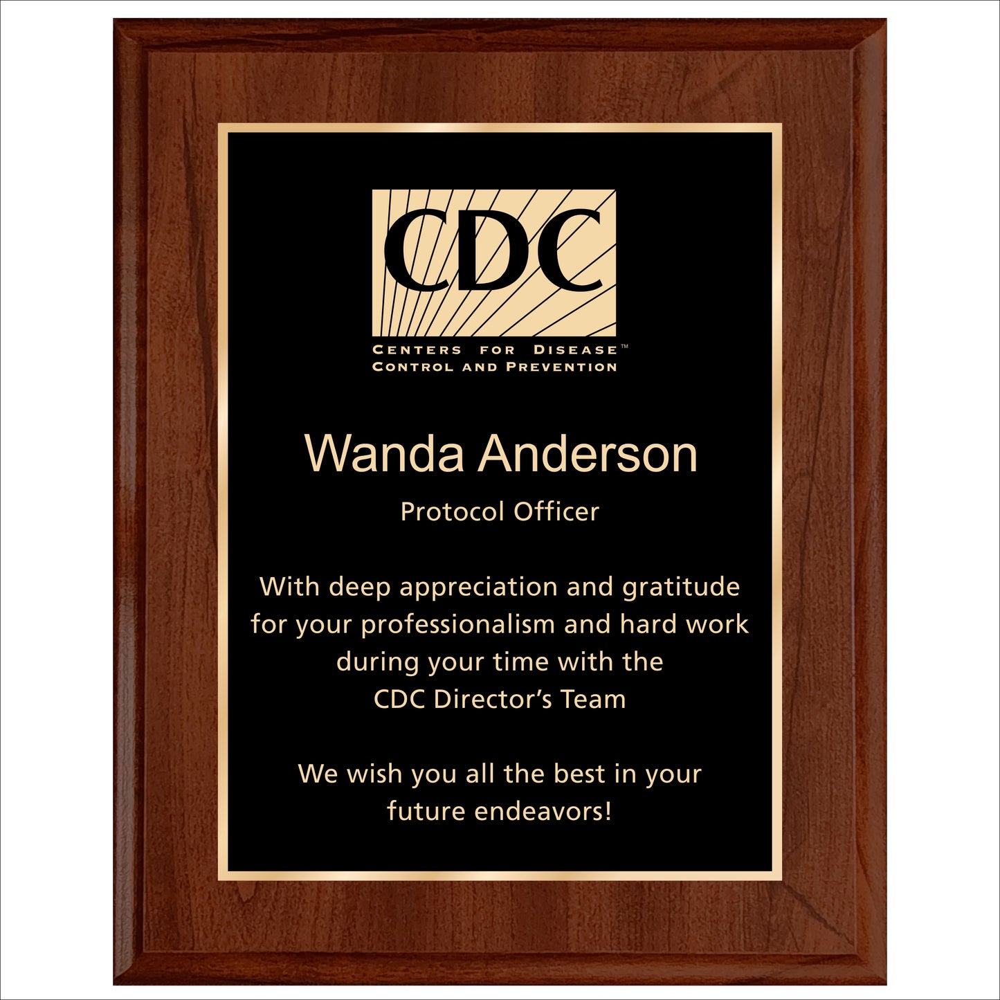 Cherry Finished Plaque 12" X 15" / Cherry / Single Border