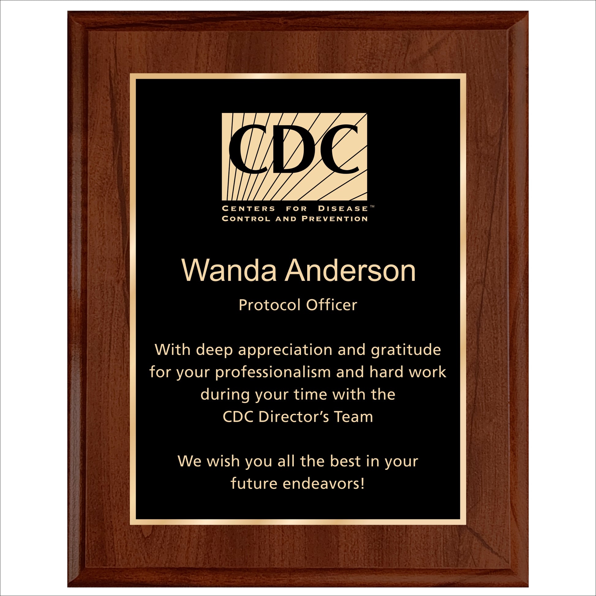 Cherry Finished Plaque 12" X 15" / Cherry / Single Border
