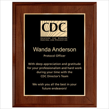 Cherry Finished Plaque 12" X 15" / Cherry / Single Border