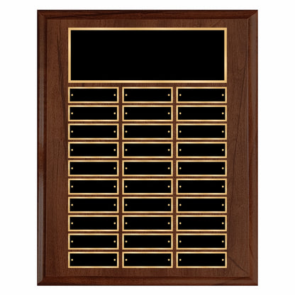 Cherry Finished Perpetual Plaque 12" X 15" - 30 Plates / Cherry