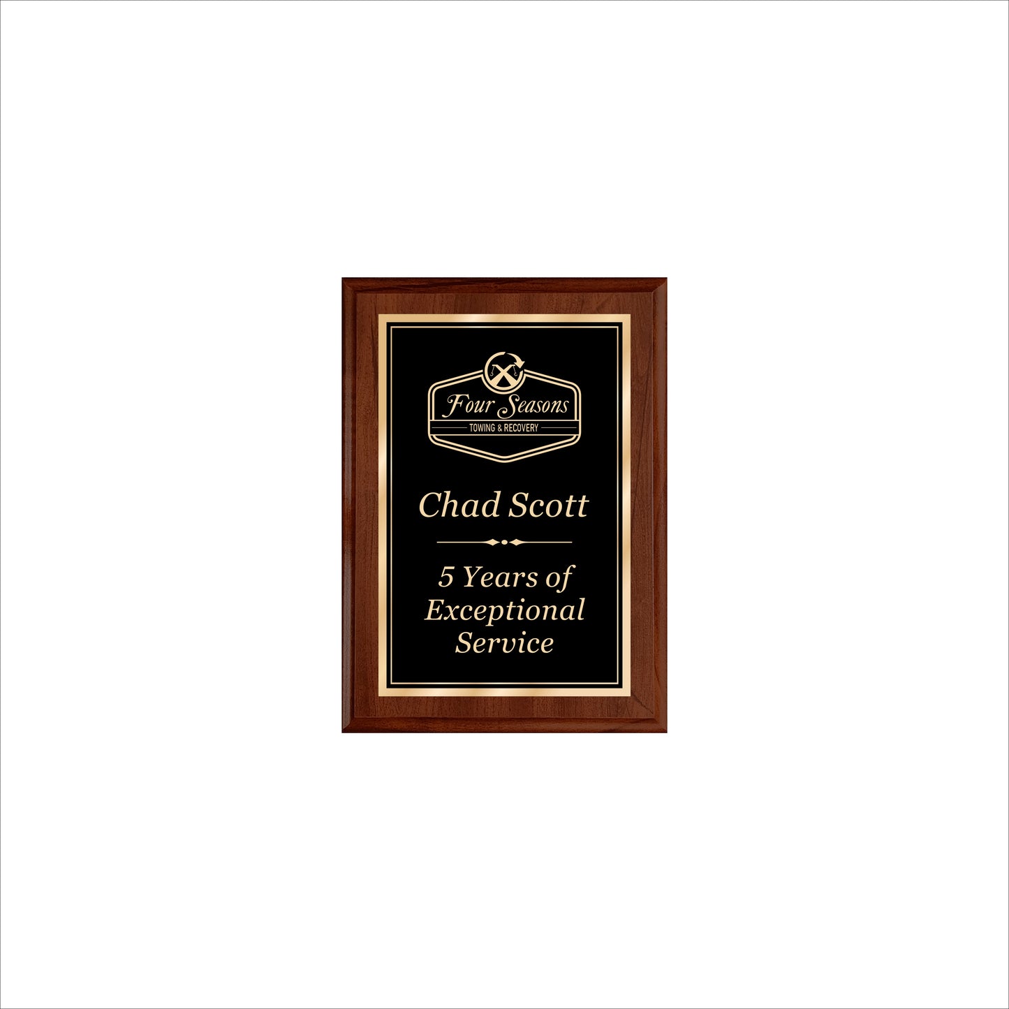 Cherry Finished Plaque 5" X 7" / Cherry / Double Border