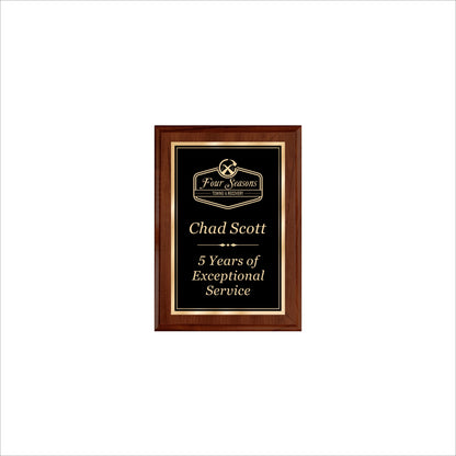 Cherry Finished Plaque 5" X 7" / Cherry / Double Border