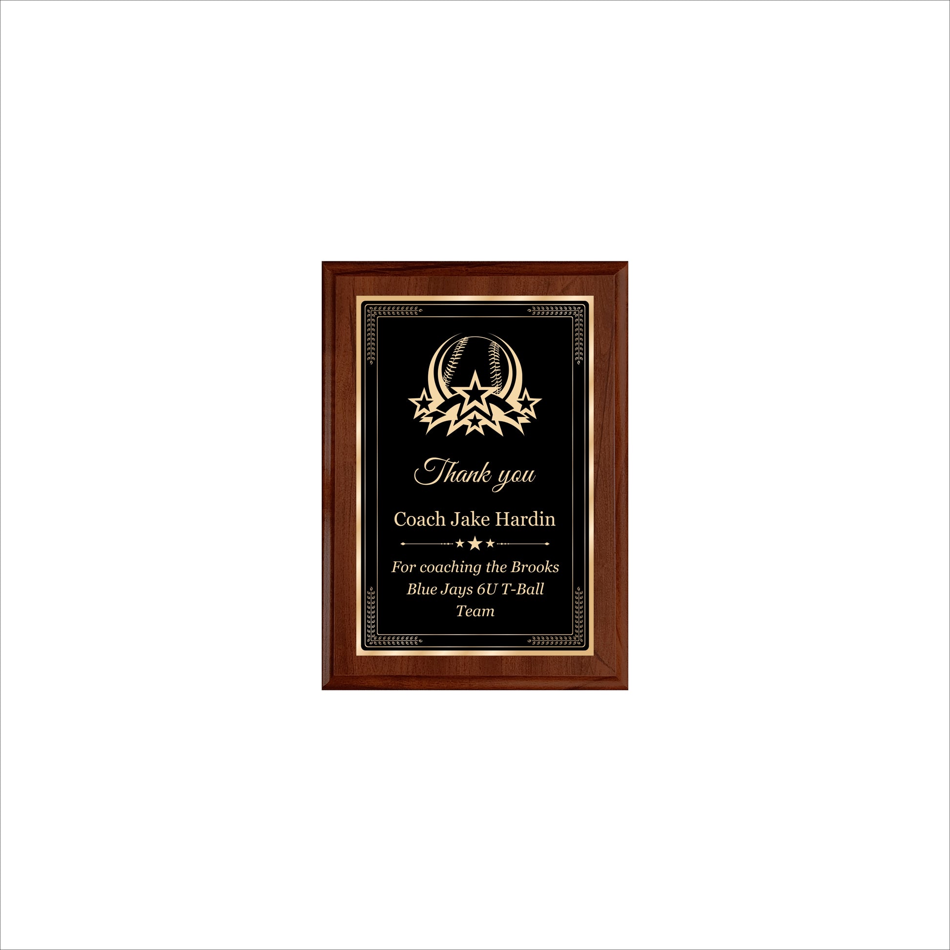 Cherry Finished Plaque 5" X 7" / Cherry / Elite Border