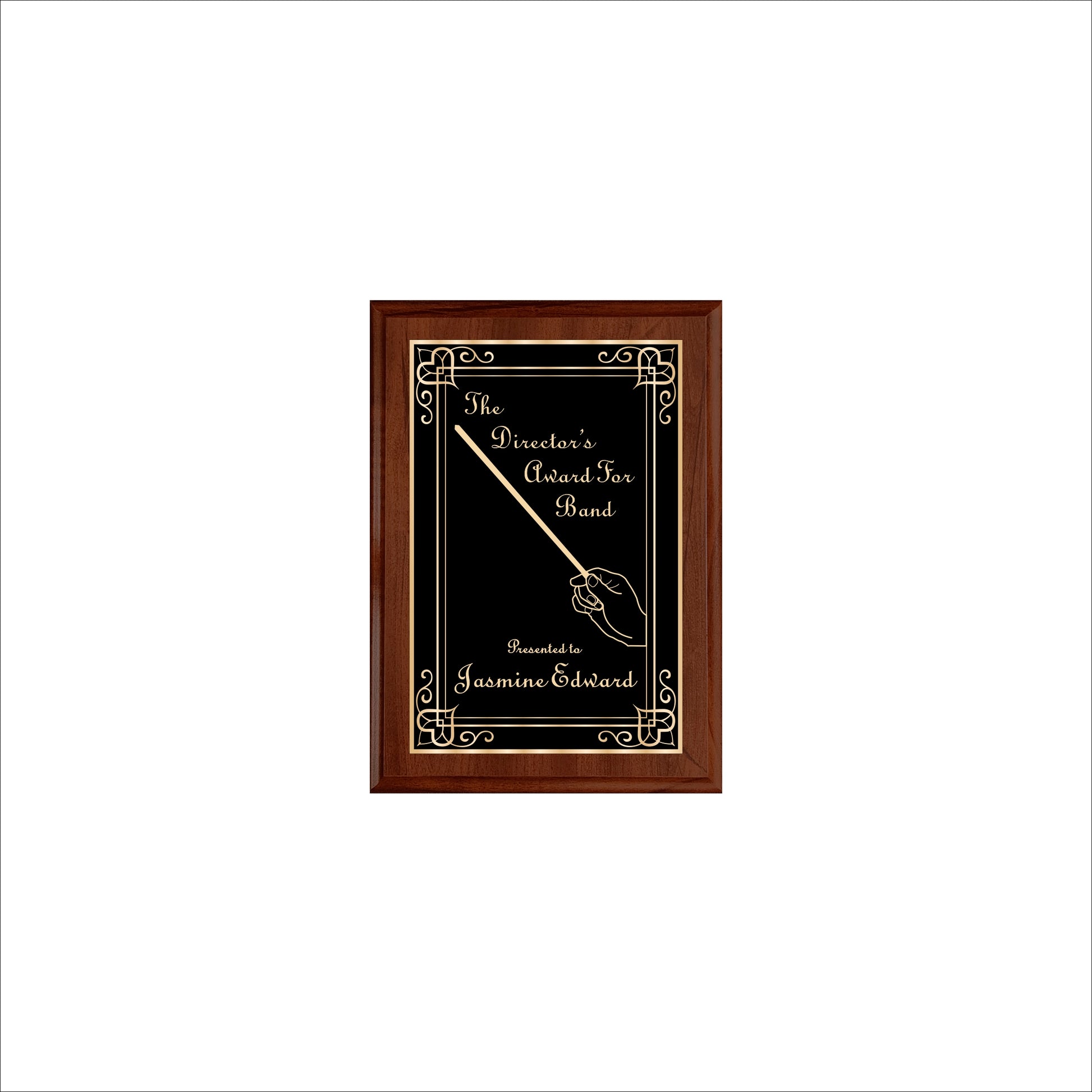 Cherry Finished Plaque 5" X 7" / Cherry / Hearts