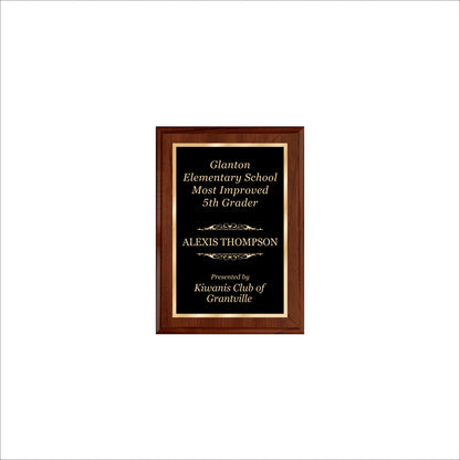 Cherry Finished Plaque 5" X 7" / Cherry / Single Border