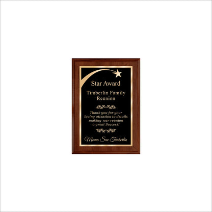 Cherry Finished Plaque 5" X 7" / Cherry / Shooting Star