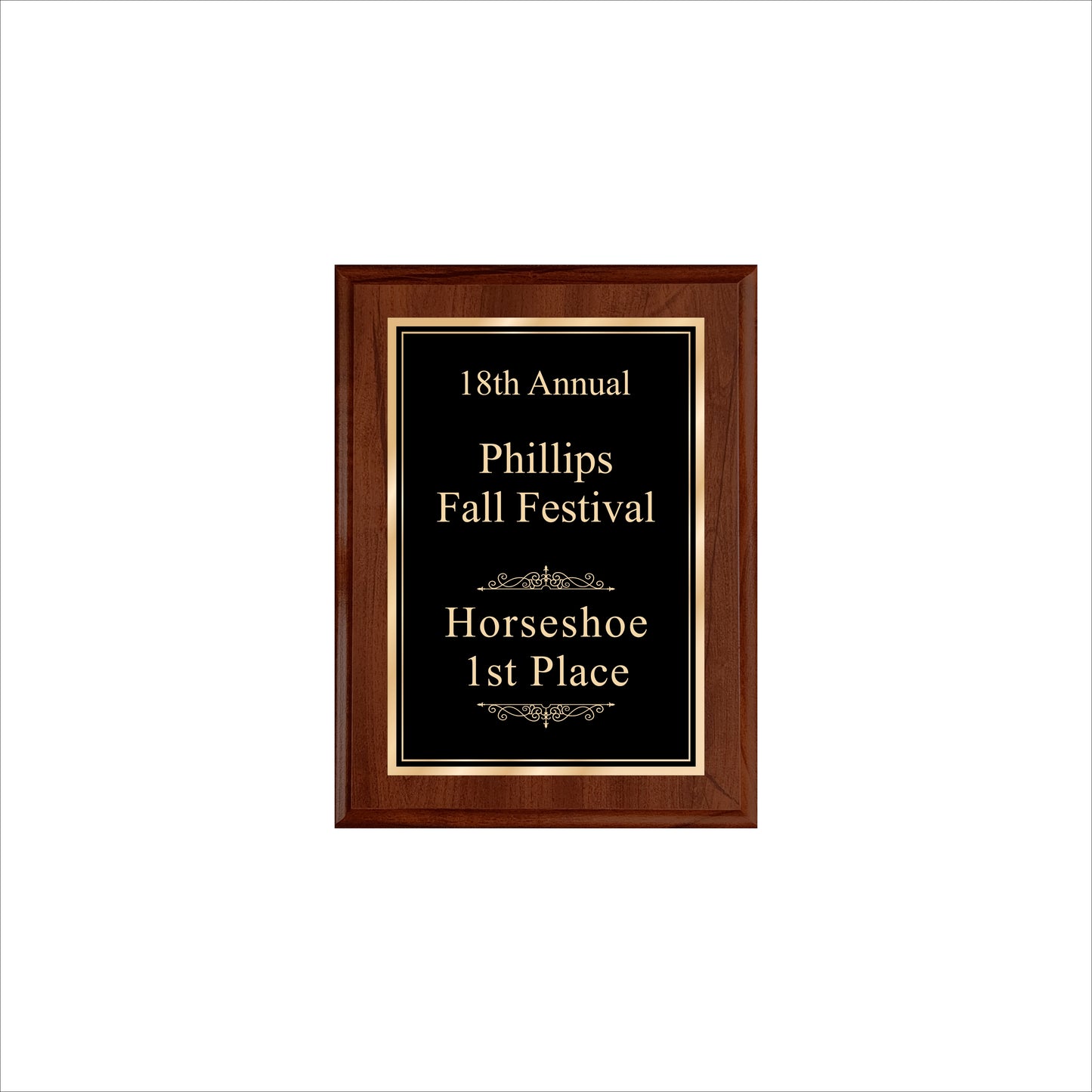 Cherry Finished Plaque 6" X 8" / Cherry / Double Border