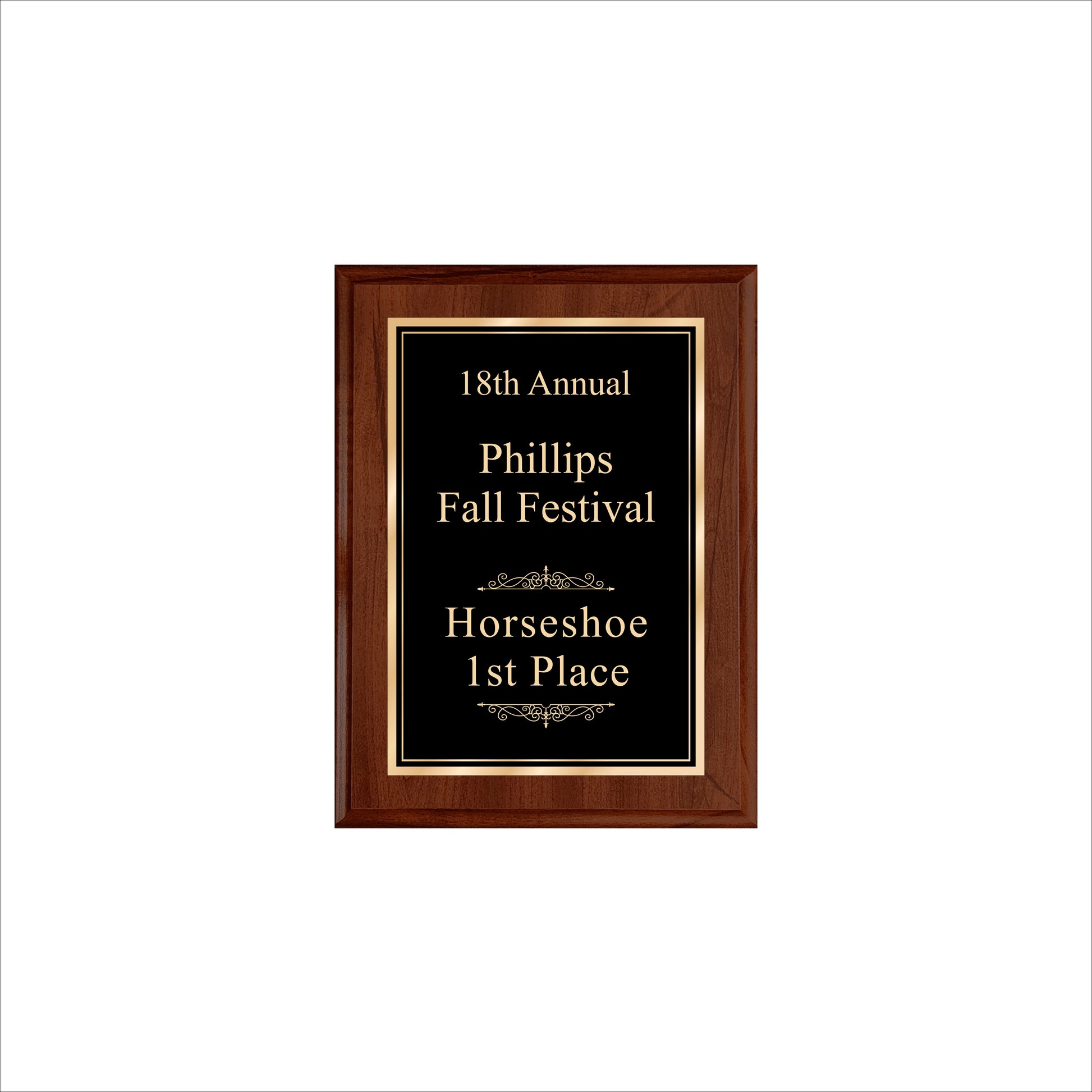 Cherry Finished Plaque 6" X 8" / Cherry / Double Border