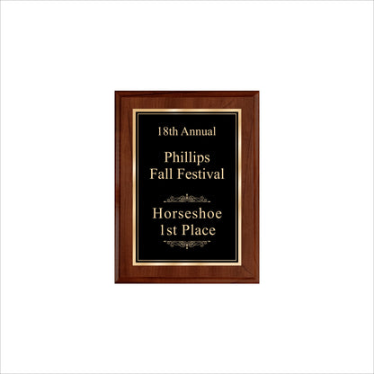 Cherry Finished Plaque 6" X 8" / Cherry / Double Border
