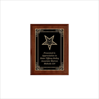 Cherry Finished Plaque 6" X 8" / Cherry / Hearts