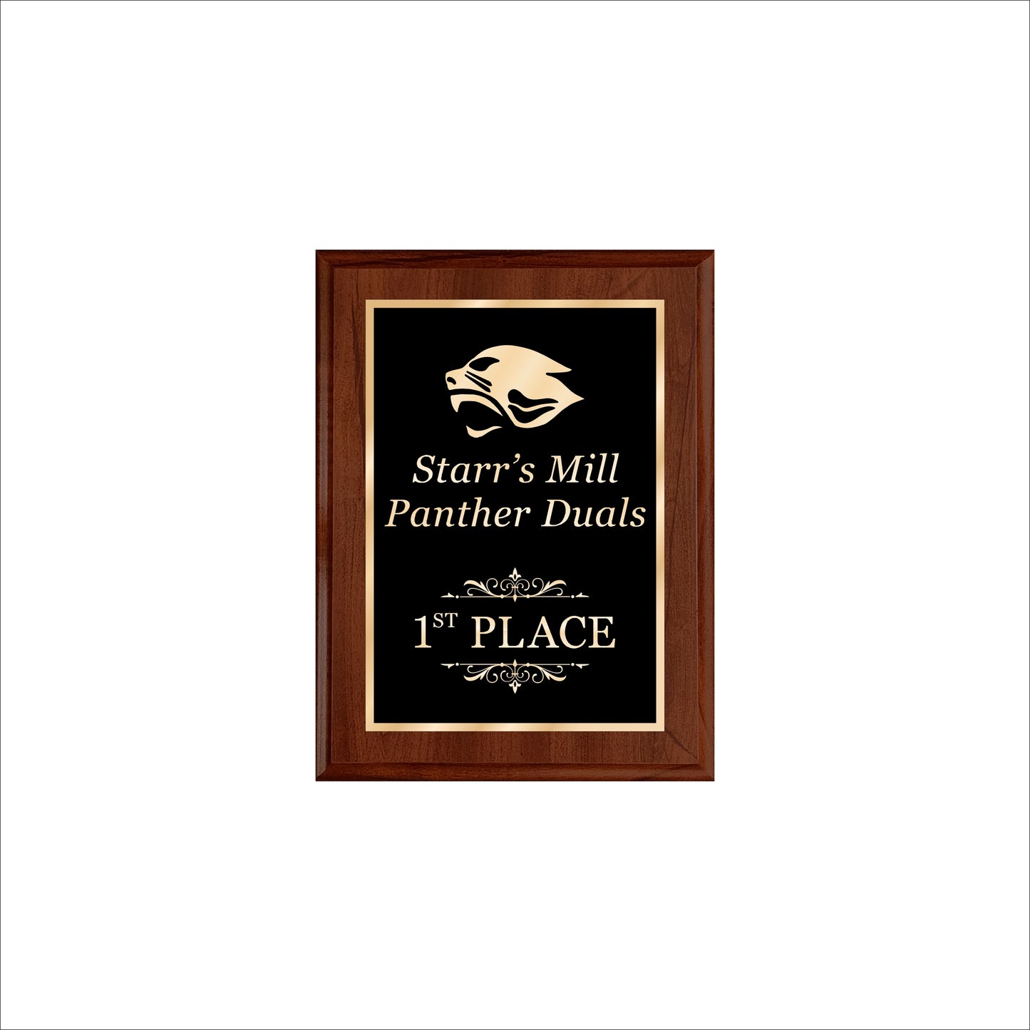 Cherry Finished Plaque 6" X 8" / Cherry / Single Border