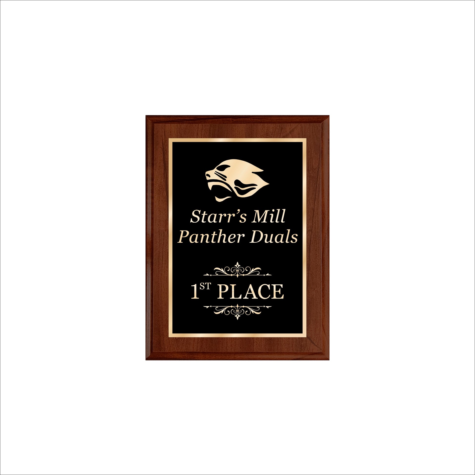 Cherry Finished Plaque 6" X 8" / Cherry / Single Border