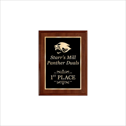 Cherry Finished Plaque 6" X 8" / Cherry / Single Border