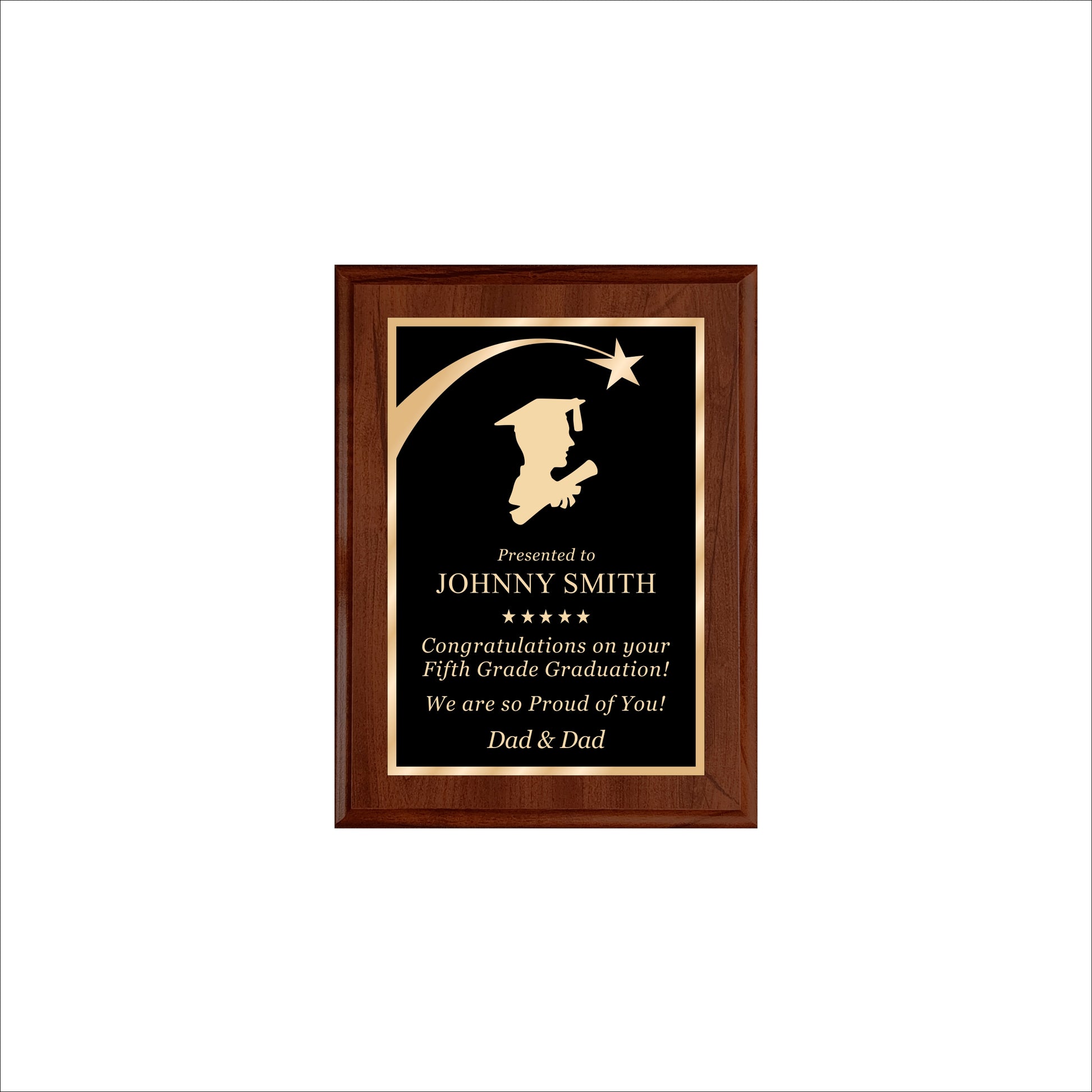 Cherry Finished Plaque 6" X 8" / Cherry / Shooting Star