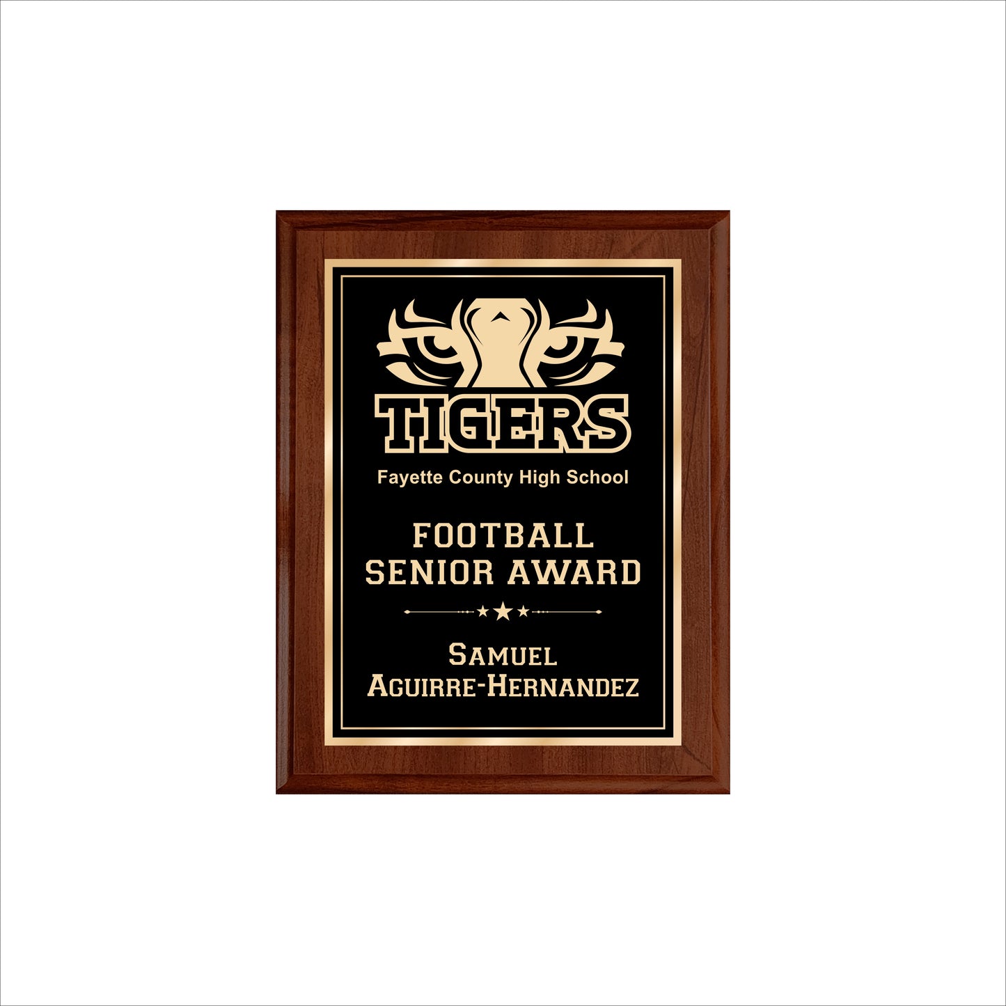Cherry Finished Plaque 7" X 9" / Cherry / Double Border