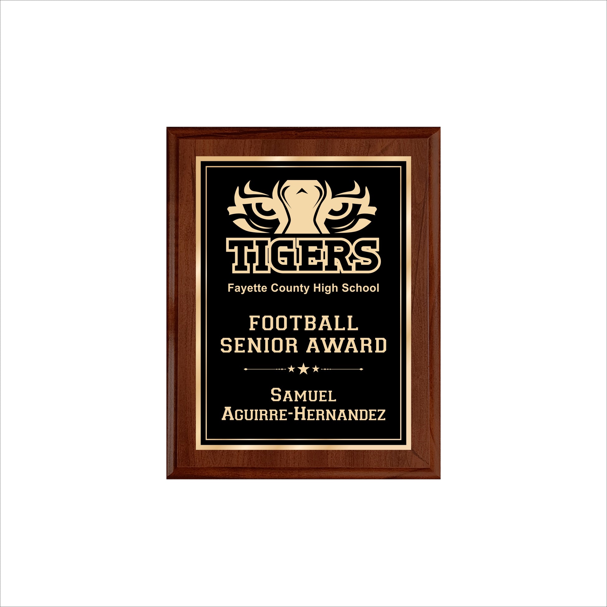 Cherry Finished Plaque 7" X 9" / Cherry / Double Border