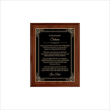 Cherry Finished Plaque 7" X 9" / Cherry / Hearts