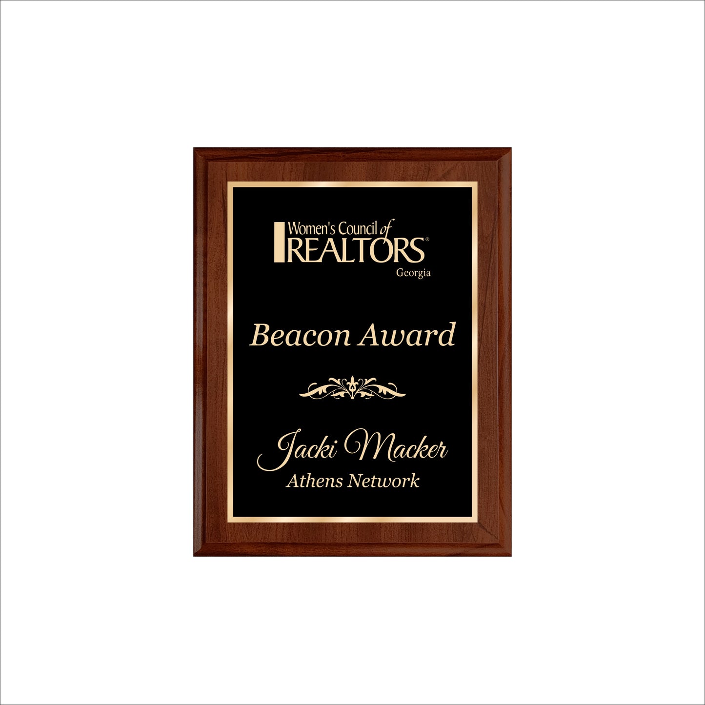 Cherry Finished Plaque 7" X 9" / Cherry / Single Border