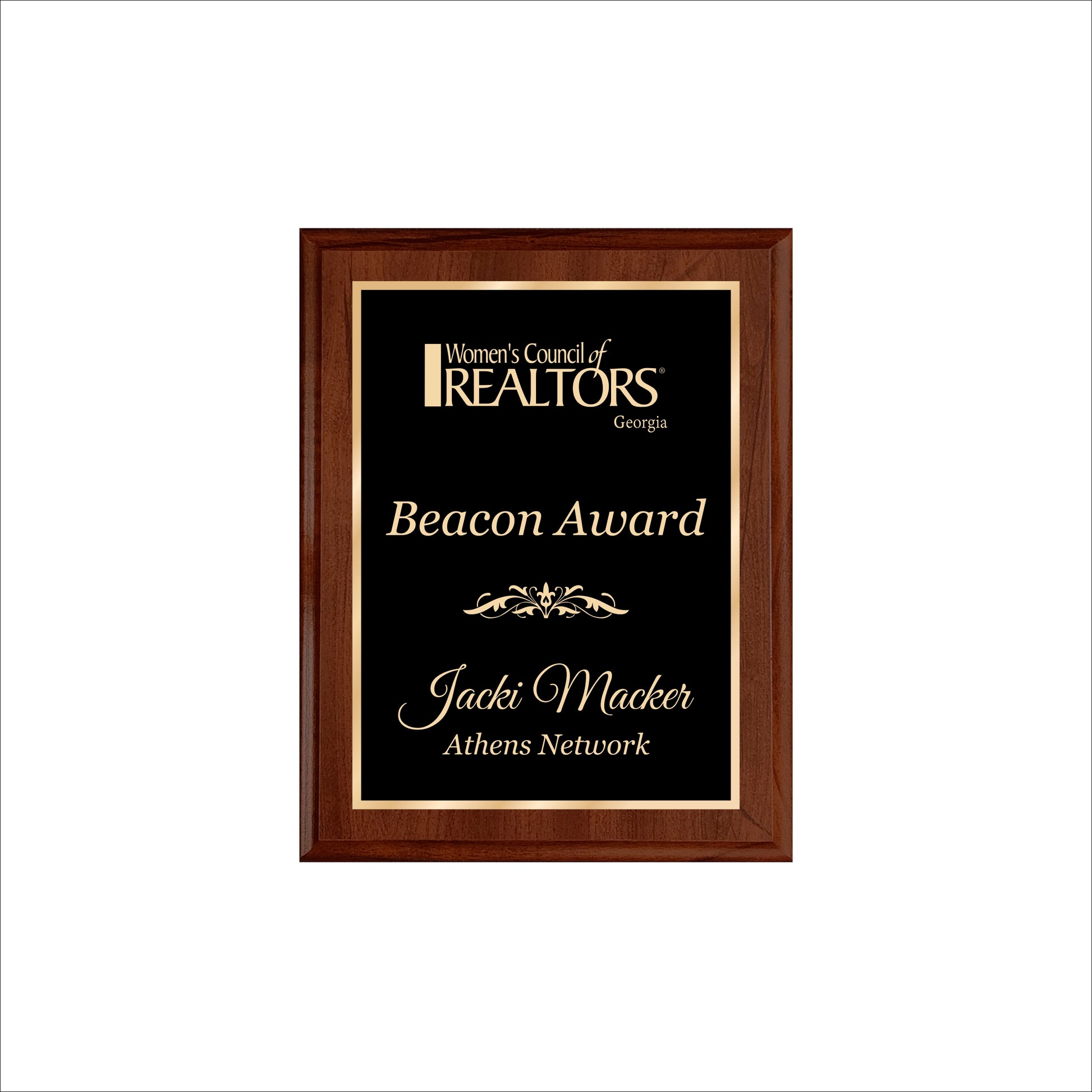 Cherry Finished Plaque 7" X 9" / Cherry / Single Border