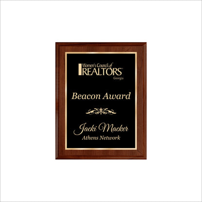 Cherry Finished Plaque 7" X 9" / Cherry / Single Border