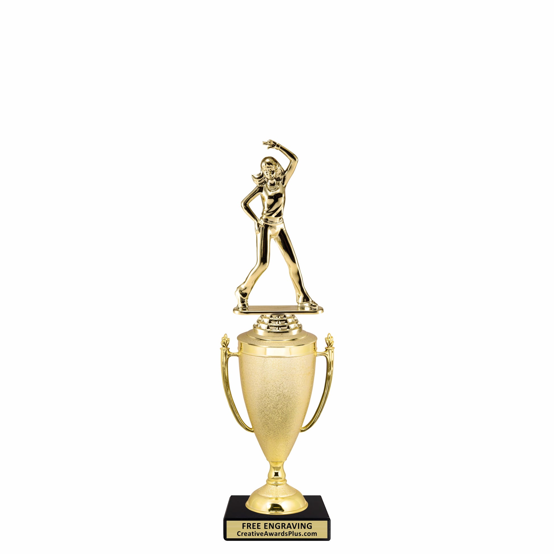 Stippled Cup Hip Hop Trophy 11.63" / Gold