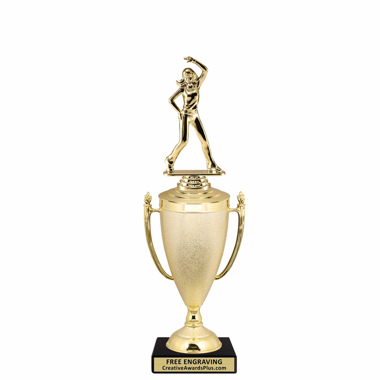 Stippled Cup Hip Hop Trophy 13.4" / Gold