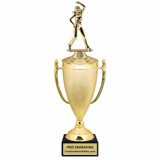 Stippled Cup Hip Hop Trophy 15.5" / Gold