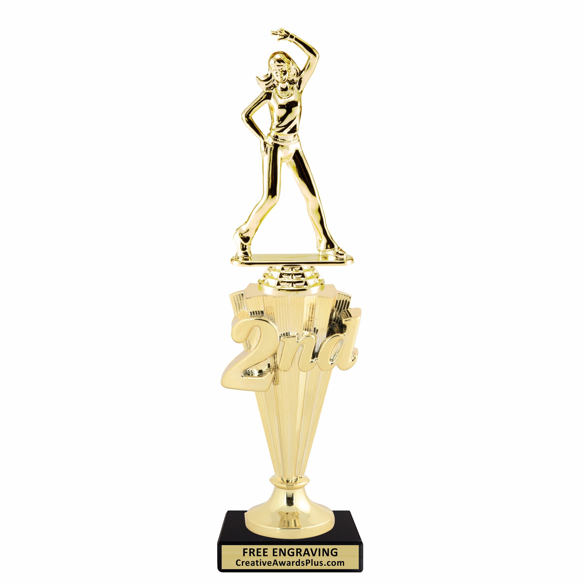 Hip Hop 2nd Place Trophy 11.5" / Gold
