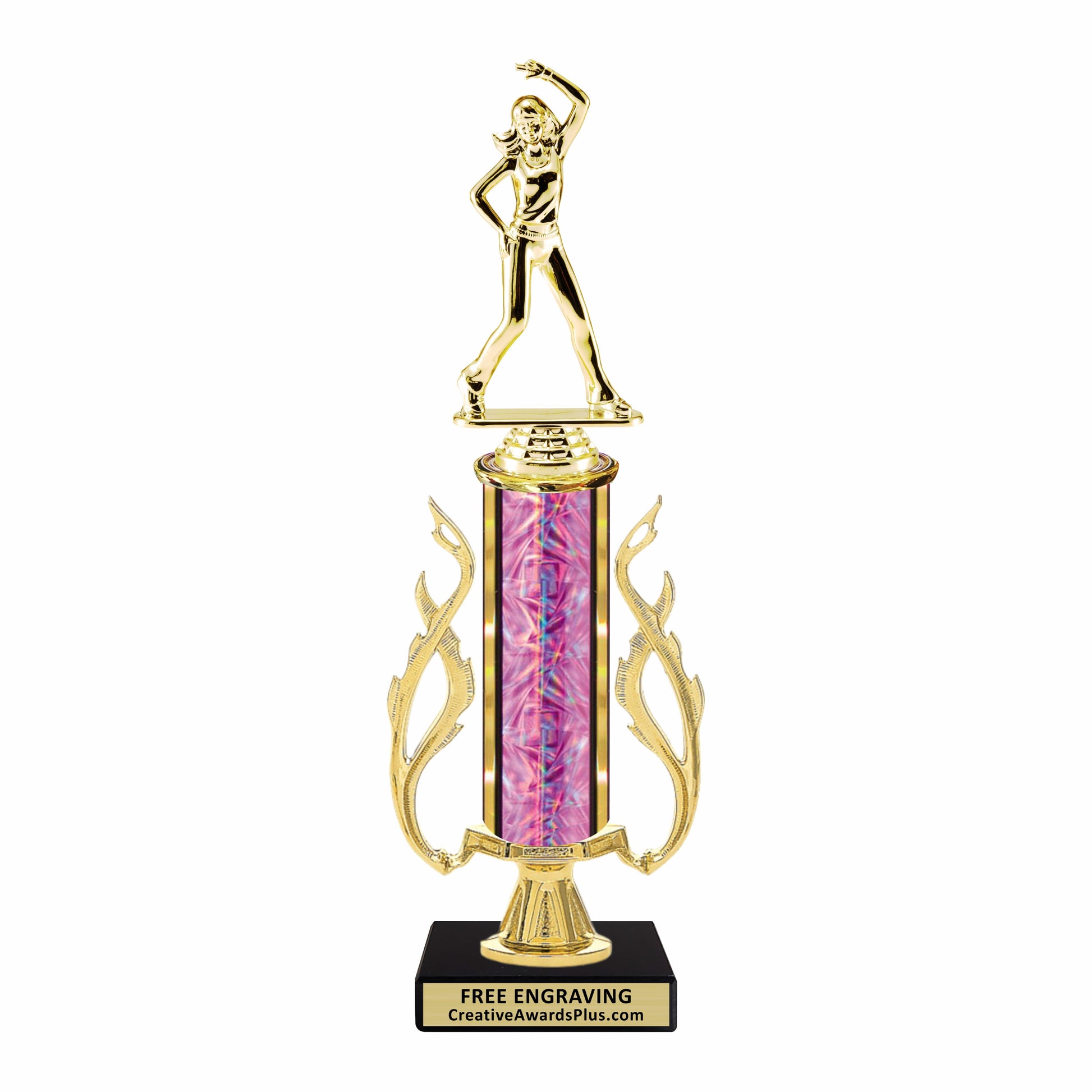 Flaming Hip Hop Trophy 13.4" / Gold