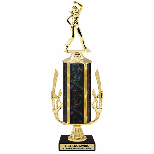 Accent Hip Hop Trophy 14.63" / Gold