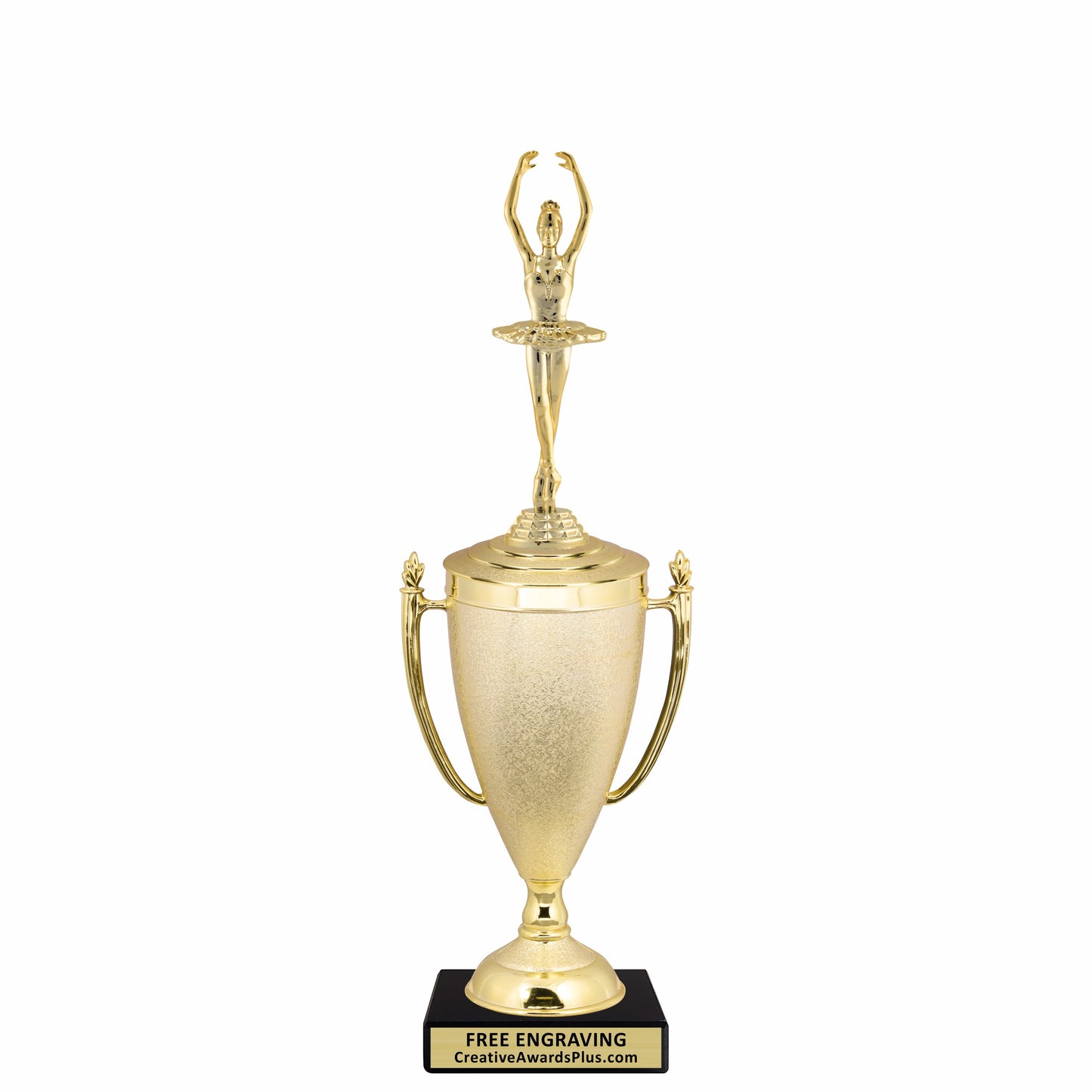 Stippled Cup Ballerina Trophy 13.5" / Gold