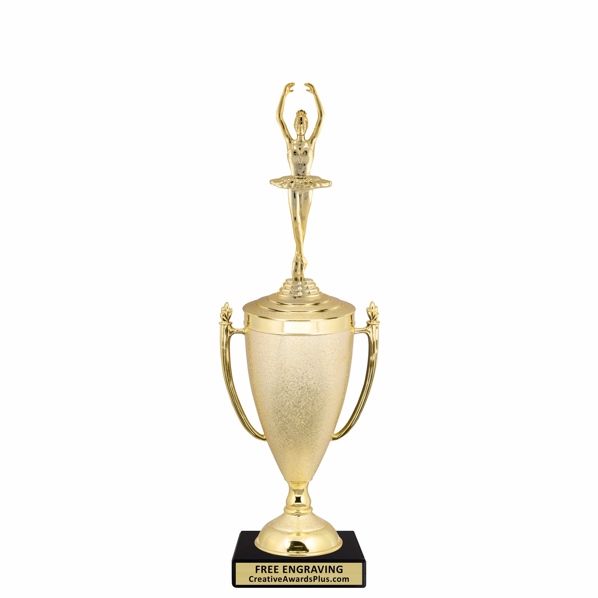 Stippled Cup Ballerina Trophy 13.5" / Gold