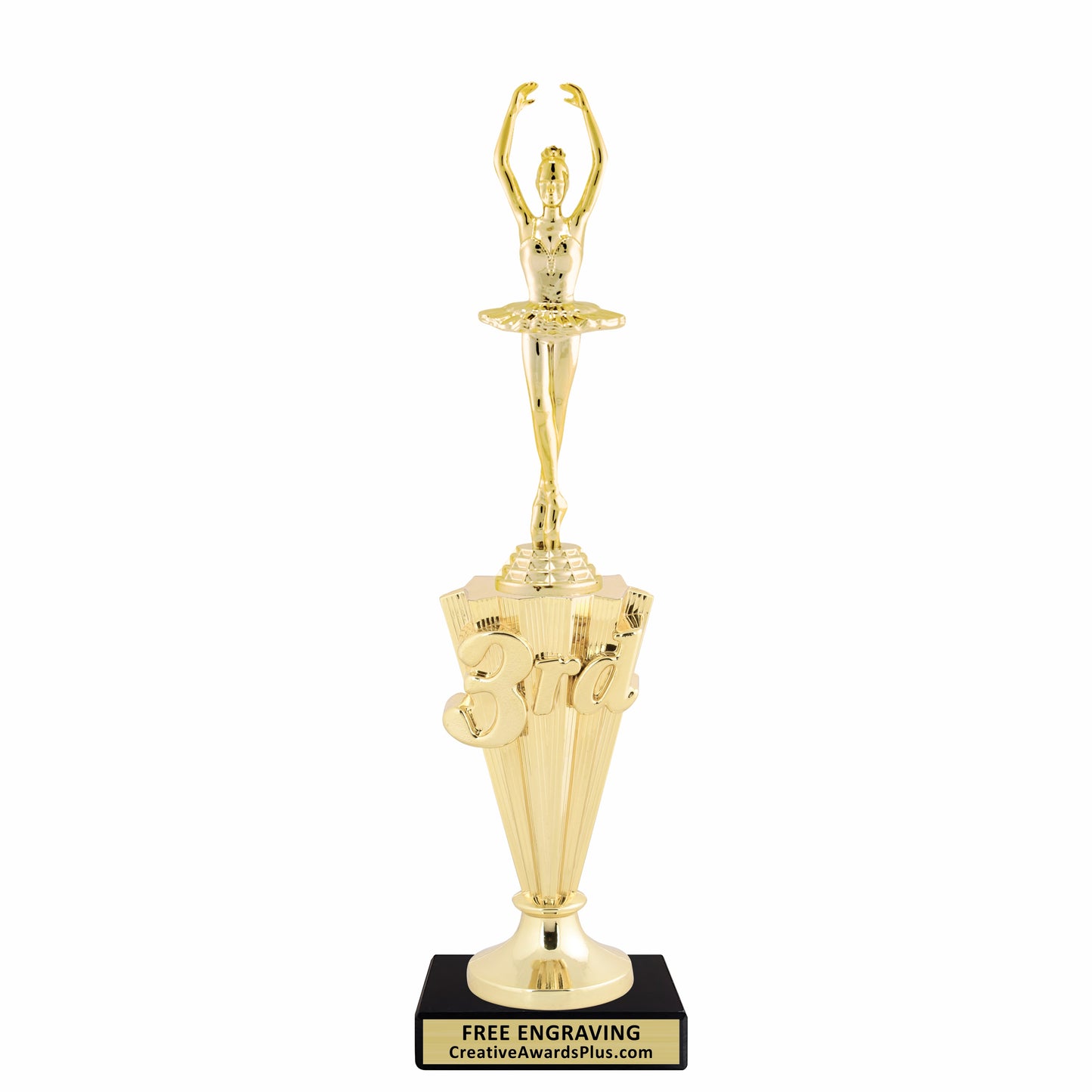 Ballerina 3rd Place Trophy 11.25" / Gold