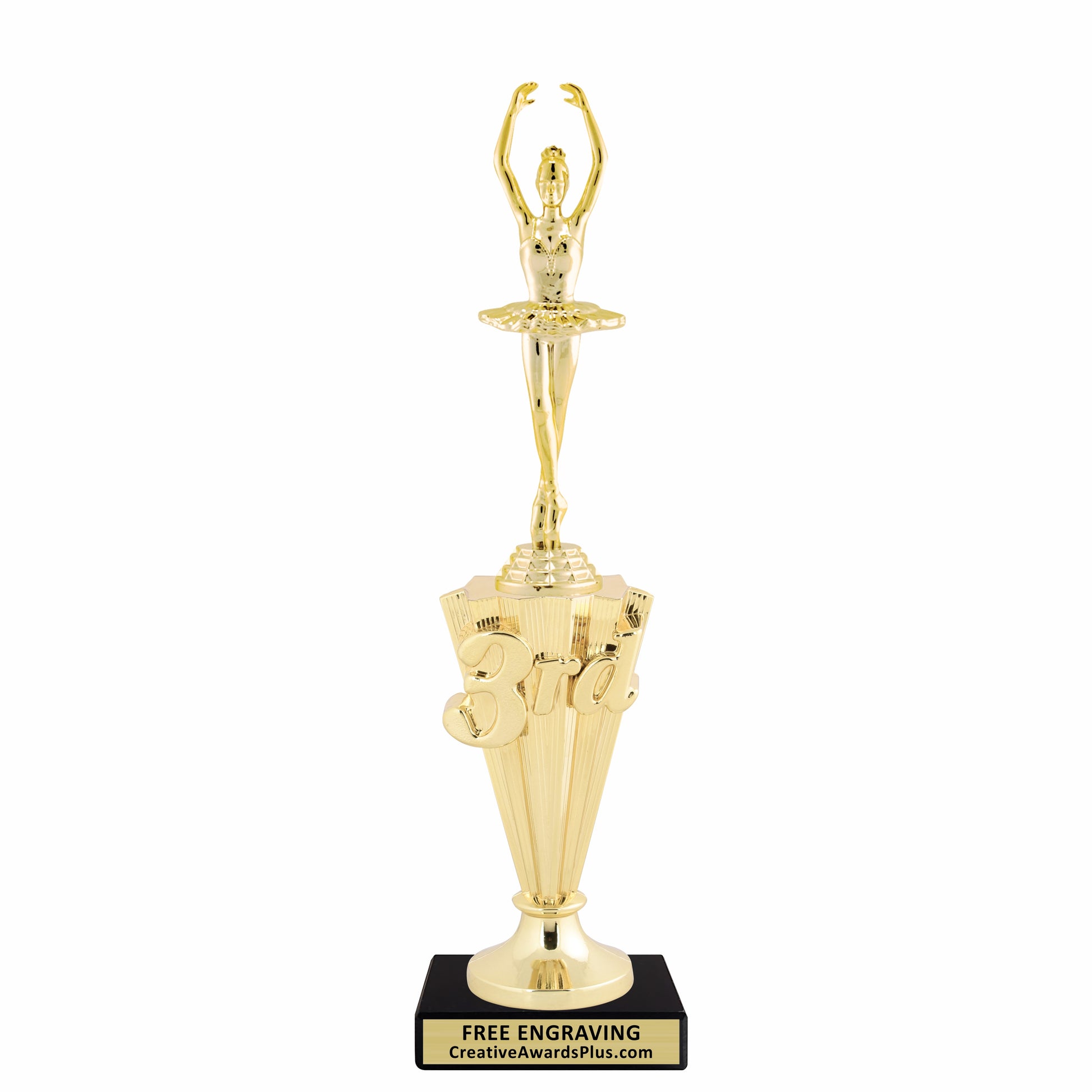 Ballerina 3rd Place Trophy 11.25" / Gold