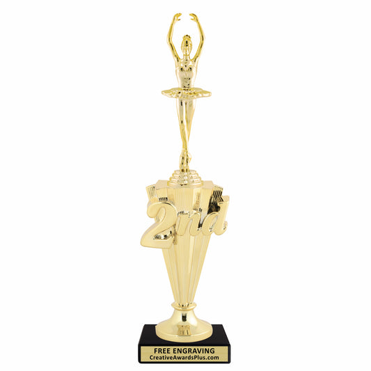 Ballerina 2nd Place Trophy 11.75" / Gold