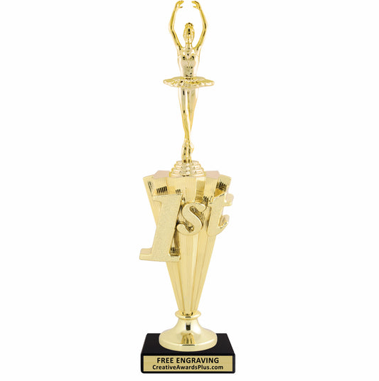 Ballerina 1st Place Trophy 12.25" / Gold