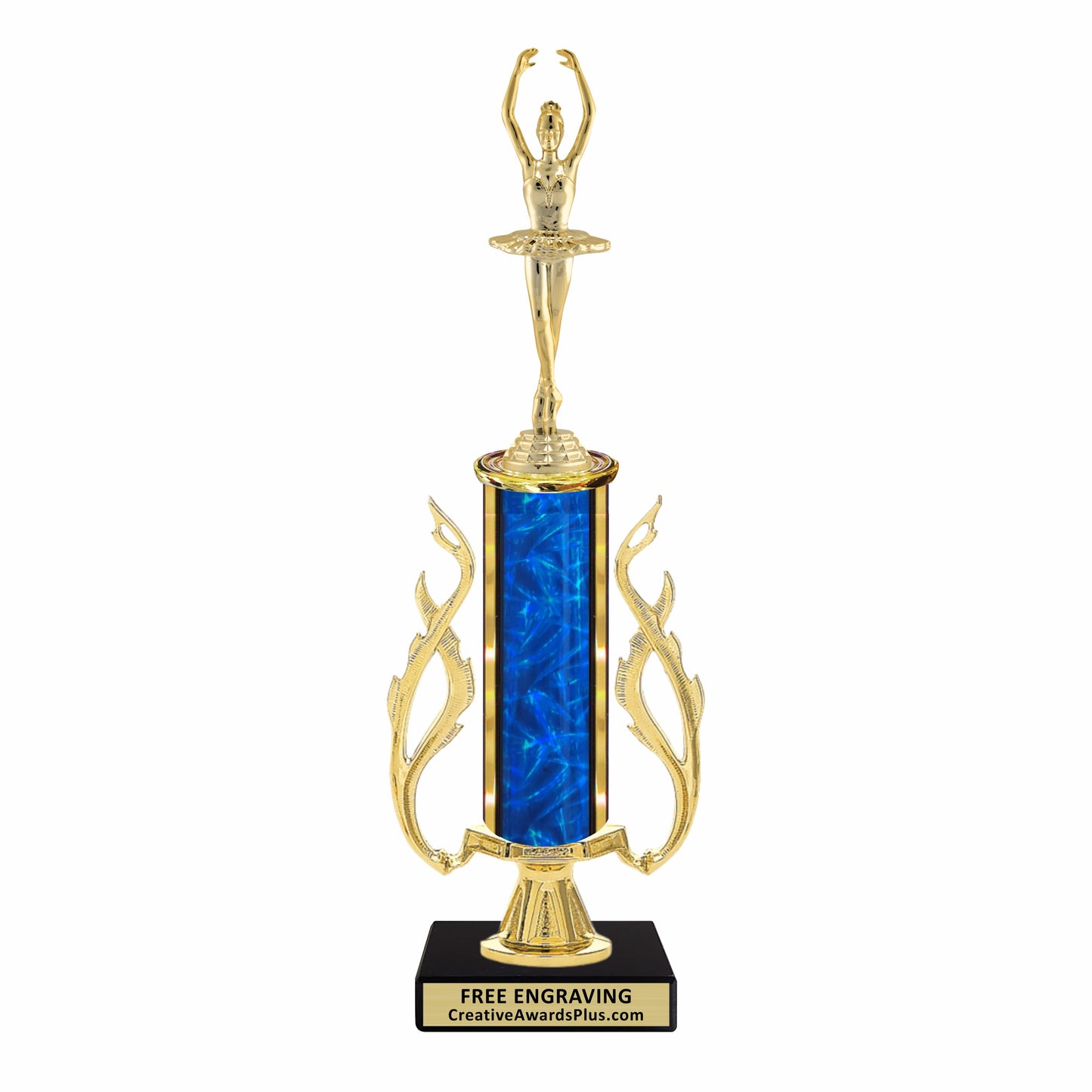 Flaming Ballerina Trophy 13.5" / Gold