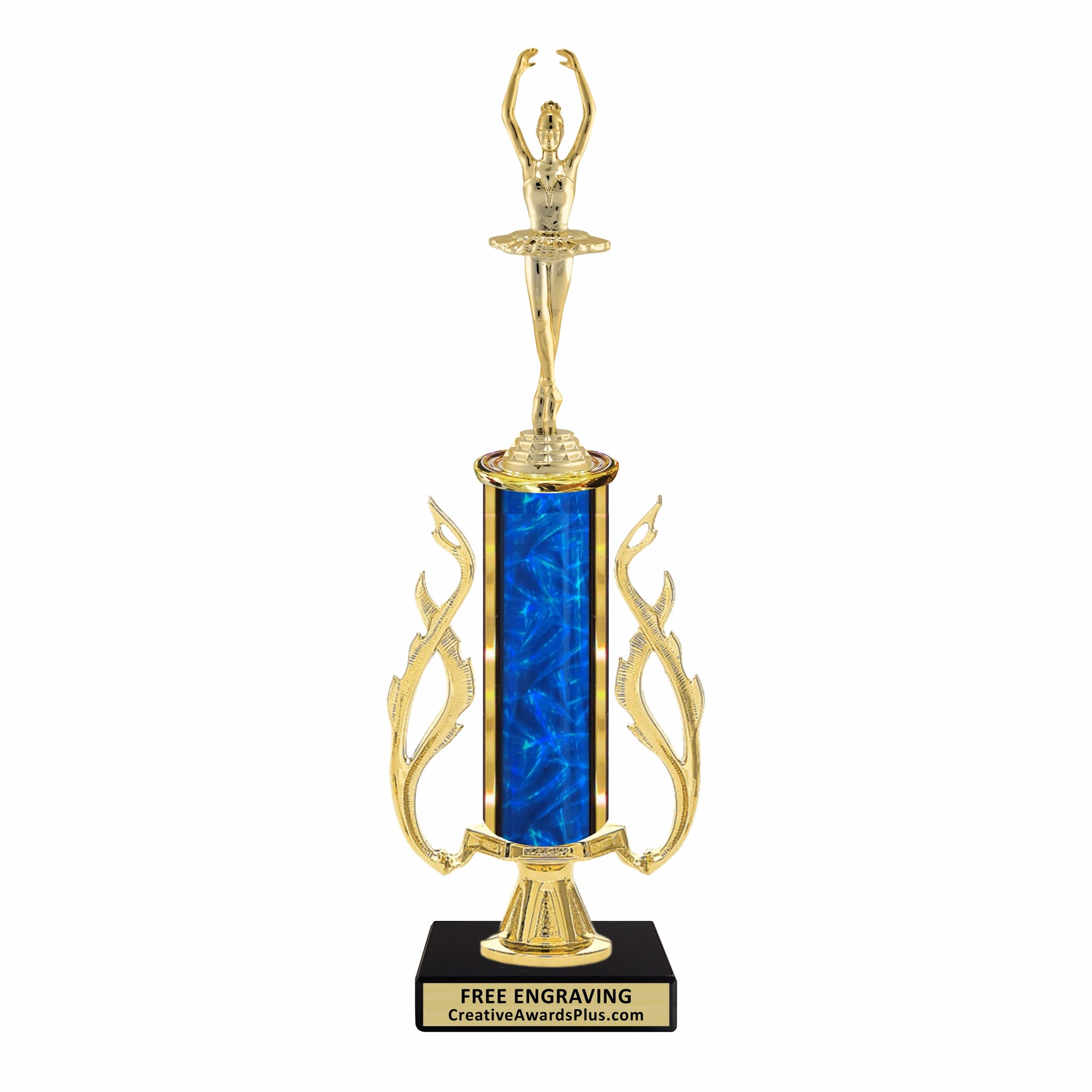 Flaming Ballerina Trophy 13.5" / Gold
