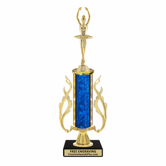 Flaming Ballerina Trophy 13.5" / Gold