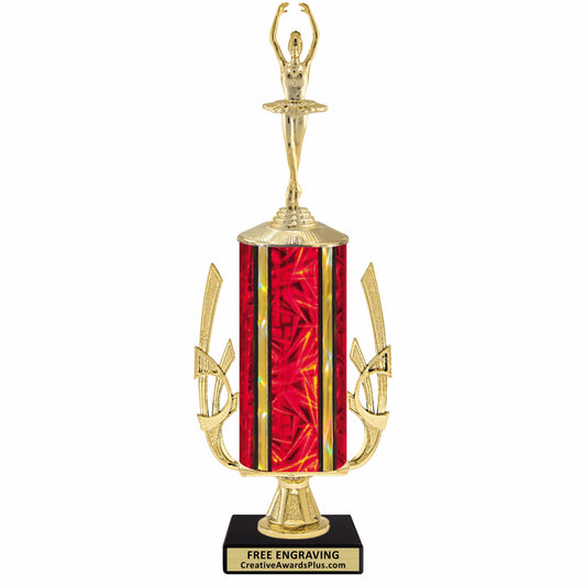 Accent Ballerina Trophy 14.63" / Gold