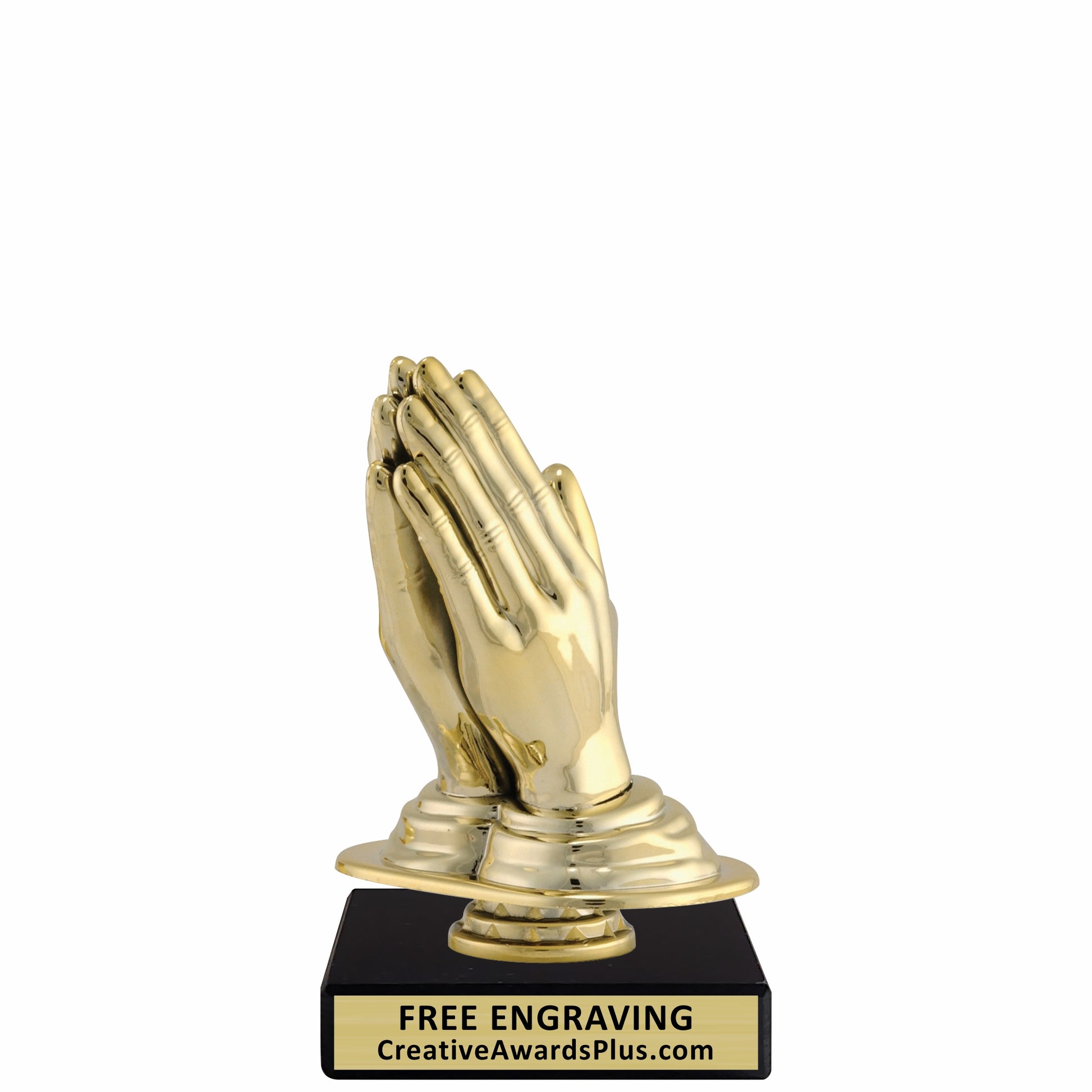 Praying Hands Trophy 5" / Gold