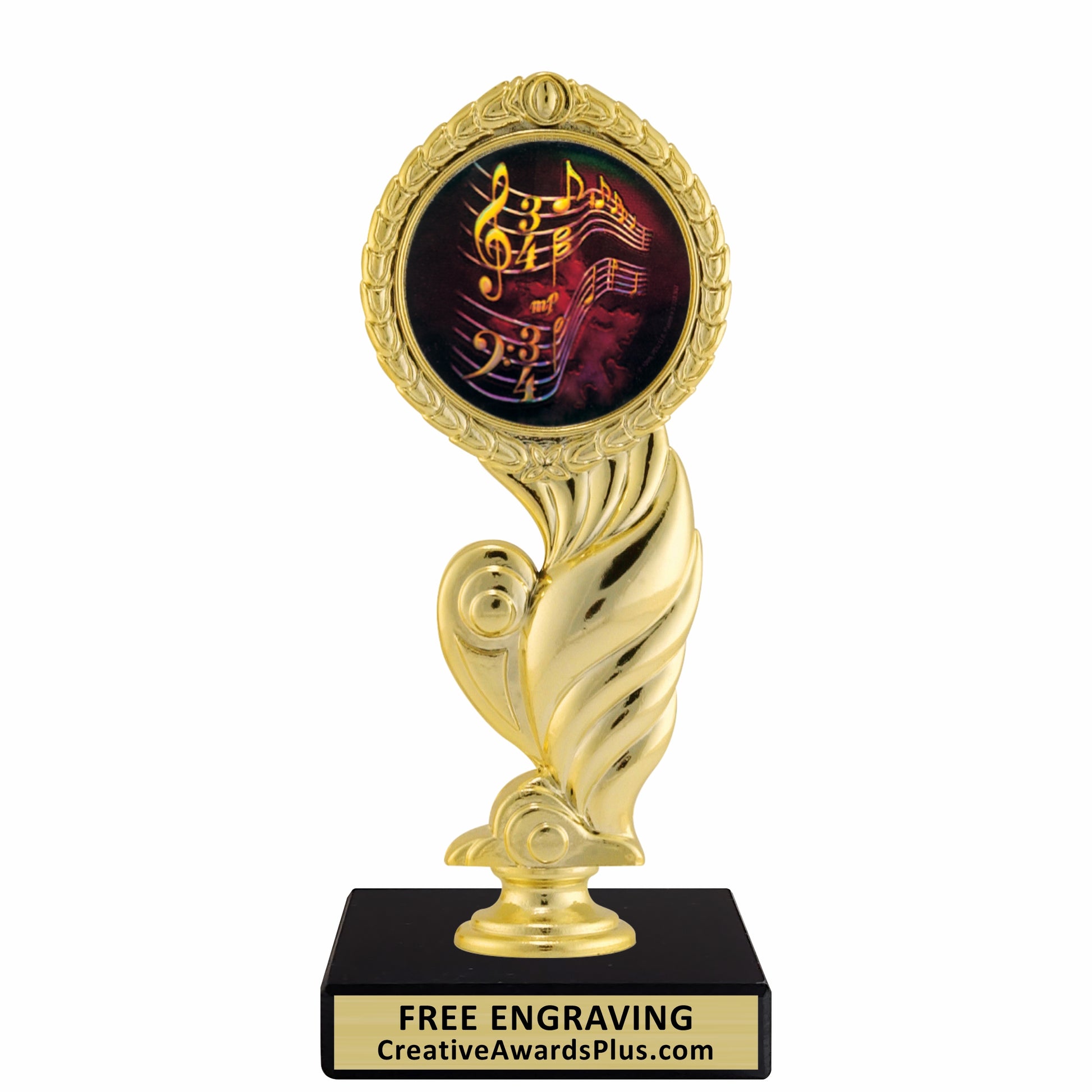 Waves Music Trophy 7" / Gold