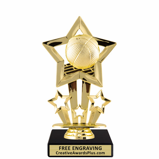 Starlight Basketball Trophy 6.63" / Gold