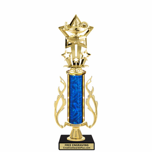 Flaming Academic Trophy 13.5" / Gold