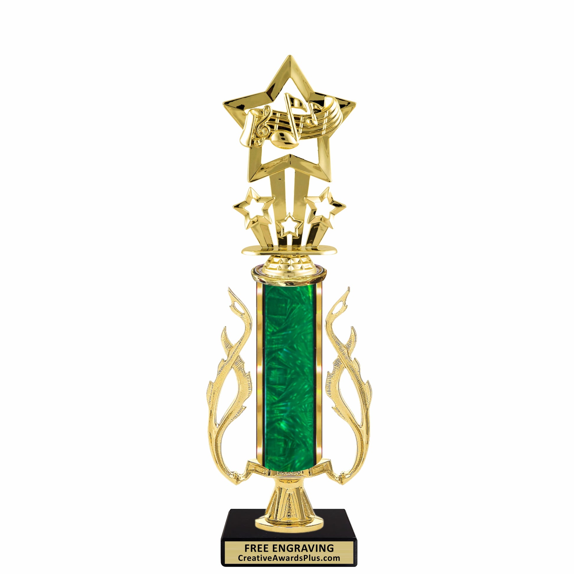 Flaming Star Music Trophy 13.5" / Gold